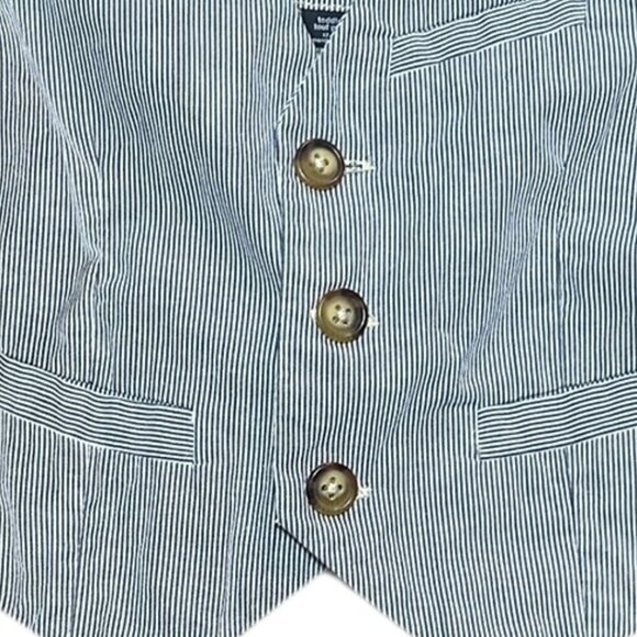 Vintage Baby Gap Boys Light Blue Pinstripe Vest 12–18 Mths Formal Suit Party - Picture 5 of 5